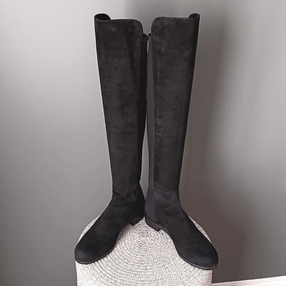 Stuart Weitzman Shoes - Stuart Weitzman 5050 Boot - Black Suede / Size 9.5 M / Excellent Condition
